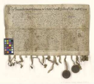 Altmärkische und prignitzsche Städte verschreiben sich Gabriel Markgraf, Bürger zu Seehausen, über 750 Taler.