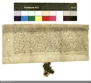 Dechant Johann und das Kapitel von Rasdorf [Gem. im Lkr. Fulda] leihen Adam Hartung zwei Güter in Wiesenfeld