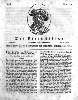 Nro. 120, Donnerstag, den 16. Junius 1808