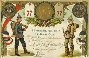 2. Hannov. Inf.-Regt. Nr. 77. - Gruß aus Celle.