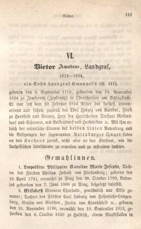 VI. Victor Amadeus, Landgraf, 1812-1834