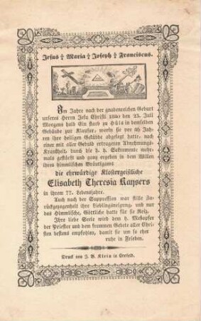 Kaysers, Elisabeth Theresia