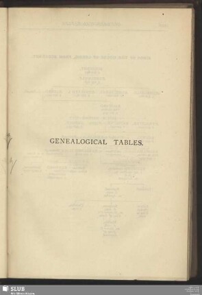 Genealogical Tables