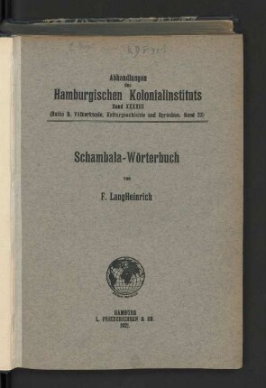 Schambala-Wörterbuch