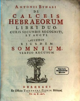 De Calceis hebraeorum : libri duo