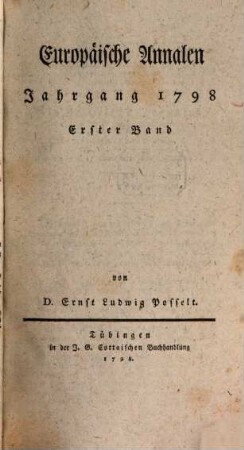 Europäische Annalen. 1798, 1