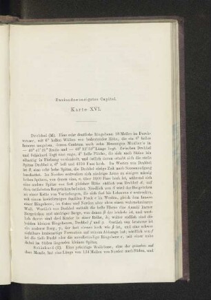 Zweiundzwanzigstes Capitel. Karte XVI.