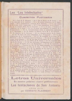 Cuadernos publicados : Lea "Los Intelectuales"
