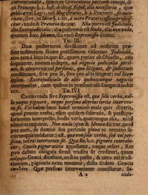 Disputatio Juridica De Cautionibus Judicialibus : ad lib. ff. 2. Tit. 8. & tres seqq.
