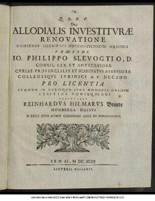 De Allodialis Investiturae Renovatione