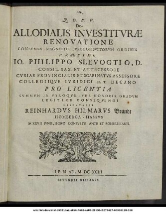 De Allodialis Investiturae Renovatione