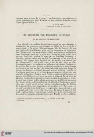 5: Les peintures des tombeaux égyptiens : et la mosaïque de Palestrine