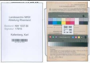 Entnazifizierung Karl Kallenberg , geb. 14.02.1896 (Lehrer)