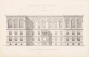 Dorotheenstädtische Realschule und Friedrich-Werdersches Gymnasium, Berlin: Realschule: Ansicht (aus: Atlas zur Zeitschrift für Bauwesen, hrsg. v. G. Erbkam, Jg. 28, 1878)