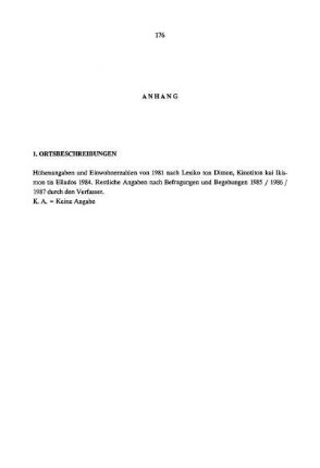 1. Ortsbeschreibungen