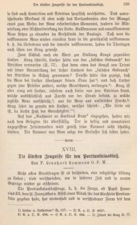 169-184 Die ältesten Zeugnisse für den Portiunkulaablaß