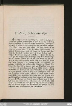 Friedrich Schleiermacher.