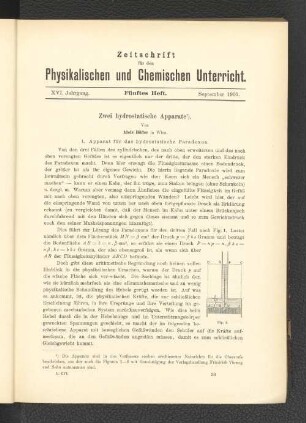 Zwei hydrostatische Apparate.