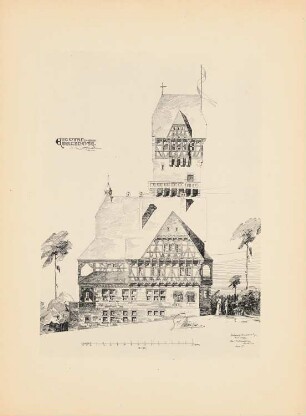 Wirtshaus: Seitenansicht 1.50 (aus: Drucke von Seminararbeiten der Königlich Technischen Hochschule Berlin, Bd. III)