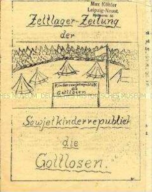 "Zeltlager-Zeitung" eines proletarischen Kinderferienlagers