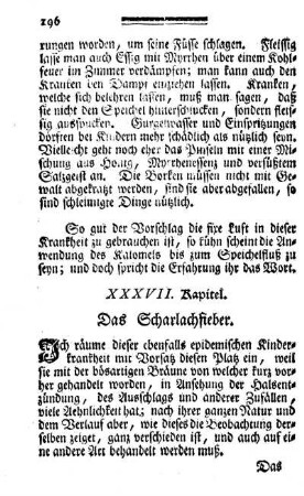 XXXVII. Kapitel. Das Scharlachfieber.