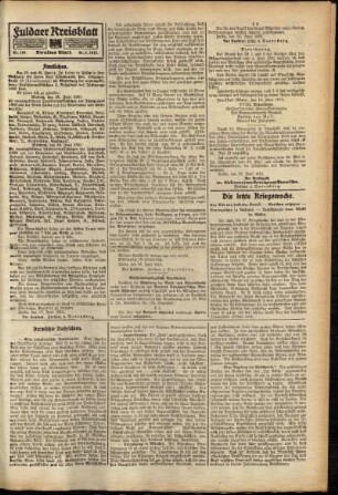 Zweite Ausgabe vom Samstag, den 26. Juni 1915.