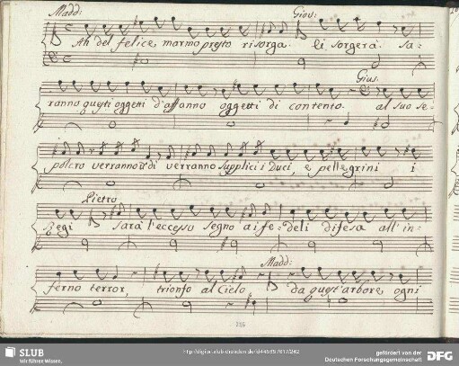 Recitativo: Ah del felice marmo presto