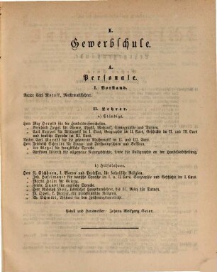 Jahresbericht über die Königliche Gewerbschule und die damit verbundene Fortbildungsschule zu Hof : im Schuljahre ... 1869/70 = 37