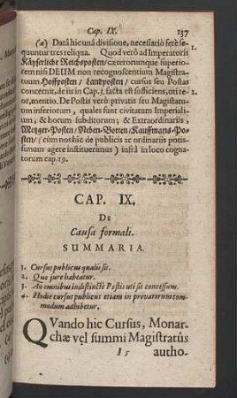 Cap. IX. De causa formali.