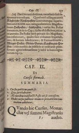 Cap. IX. De causa formali.