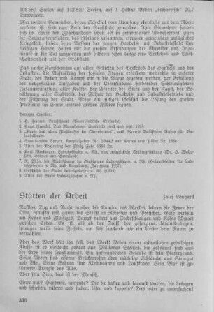 Stätten der Arbeit.