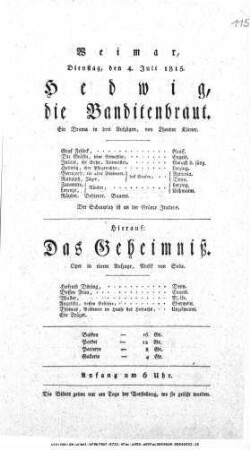 Das Geheimniß