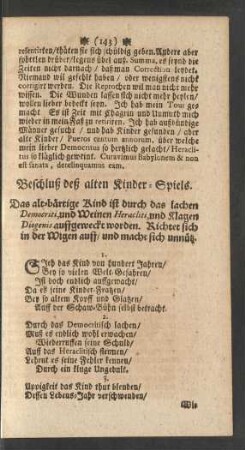 Beschluß deß alten Kinder-Spiels.