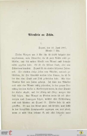 Altenstein an Schön