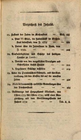 Staatsanzeigen von Italien : meistens aus italienischen Urkunden und öffentlichen Staats-Schriften. 1,2, 1. 1785, St. 2
