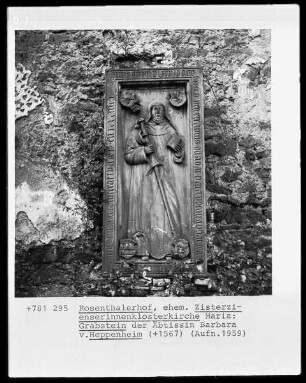 Grabstein der Äbtissin Barbara von Heppenheim