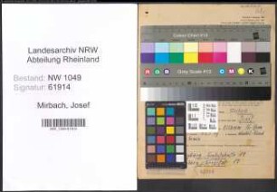 Entnazifizierung Josef Mirbach , geb. 17.03.1895 (Beamter)