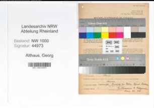 Entnazifizierung Georg Althaus, geb. 20.01.1913 ()