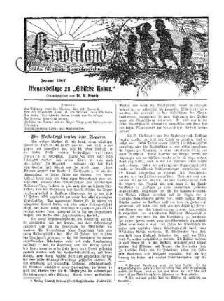 1907: Kinderland (Januar 1907)