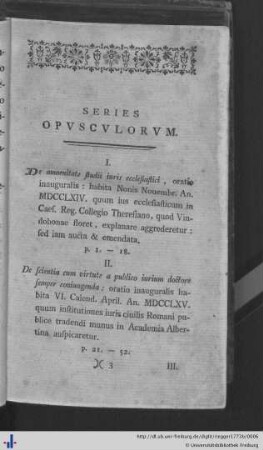 Series Opusculorum.