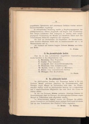 19. Das philologische Institut.
