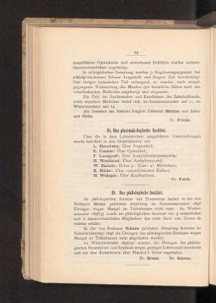 19. Das philologische Institut.