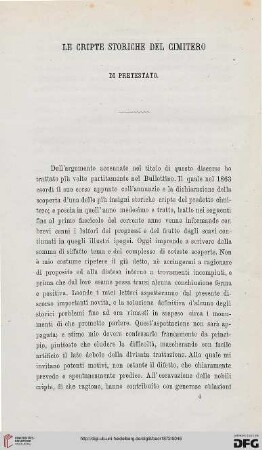 2.Ser.3.1872: Le cripte storiche del cimitero di Pretestato