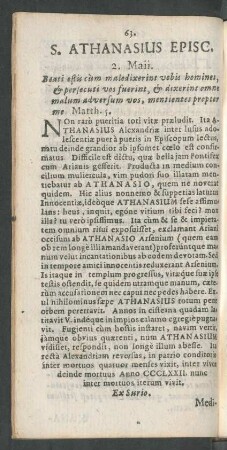 S. Athanasius Episc.