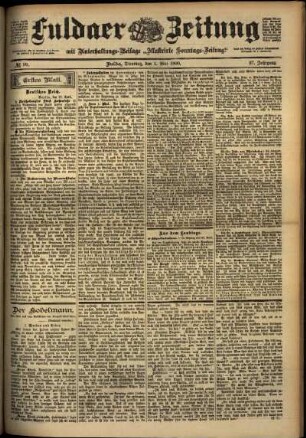 Erste Ausgabe vom Dienstag, den 01. Mai 1900.