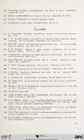 Gemälde (Nr. 313-427)