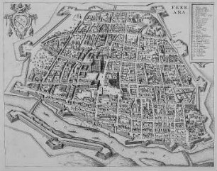 Planansicht von Ferrara