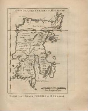 Carte del isle Celebes ou Macassar. Kaart van't eiland Celebes of Makassar