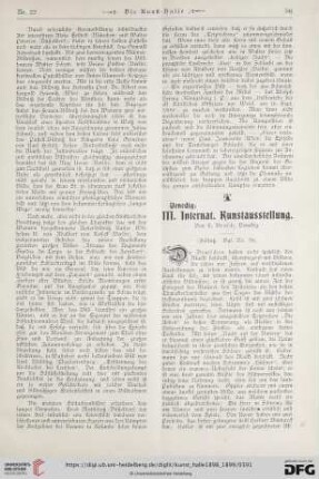 4: Venedig: III. Internat. Kunstausstellung, [2] (Schluss)