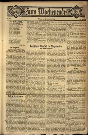 Zweite Ausgabe vom Sonntag, den 28. Januar 1934.